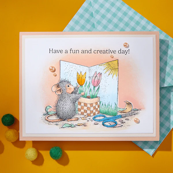House Mouse Creative Day Cling Rubber Stamp Set