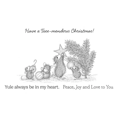 Tree-mendous Christmas Cling Rubber Stamp Set 