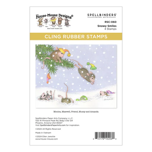 House Mouse Snowy Smiles Rubber Stamp Set