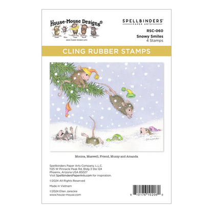 House Mouse Snowy Smiles Rubber Stamp Set