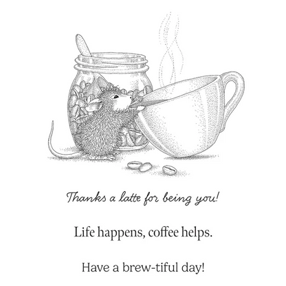 House Mouse Brew-tiful Day Rubber Stamp