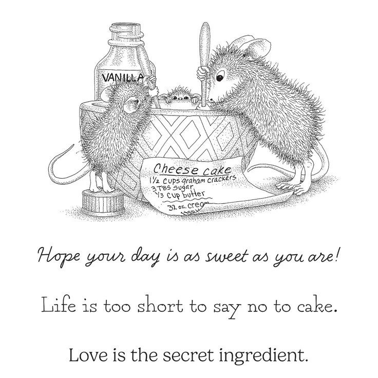 House Mouse Secret Ingredient Rubber Stamp Set