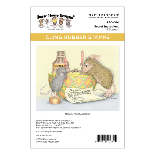 House Mouse Secret Ingredient Rubber Stamp Set