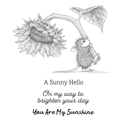 House-Mouse Sunflower Walk Cling Rubber Stamp Set 