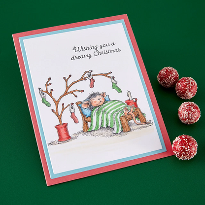 House-Mouse Holiday Dreams Cling Rubber Stamp Set 