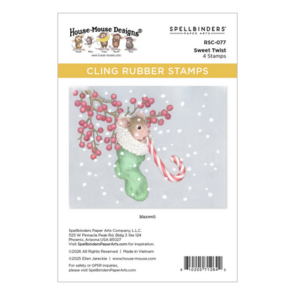 House-Mouse Sweet Twist Cling Rubber Stamp Set 