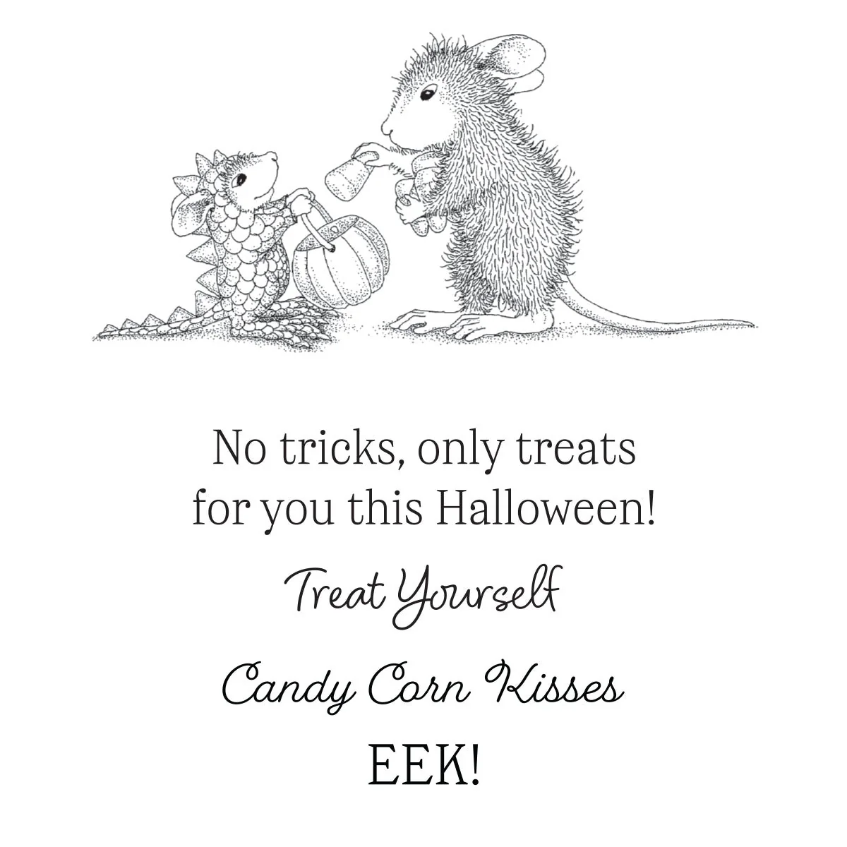 House-Mouse Halloween Dragon Cling Rubber Stamp Set 