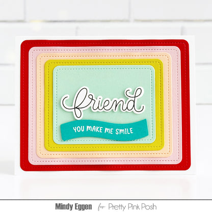 Rounded Stitched Rectangles Dies