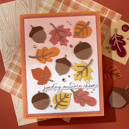 Falling Leaves Etched Dies