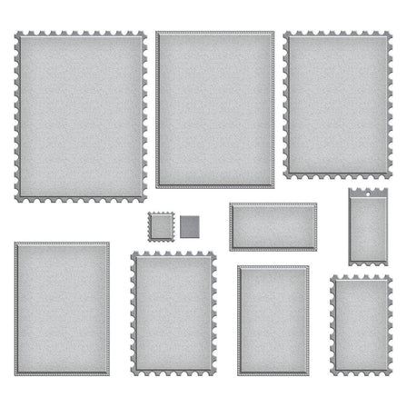 Nested Postage Labels & Tag Etched Dies