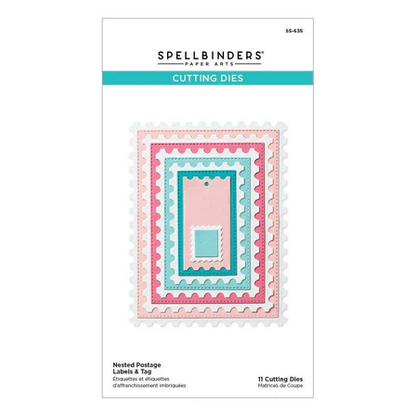 Nested Postage Labels & Tag Etched Dies