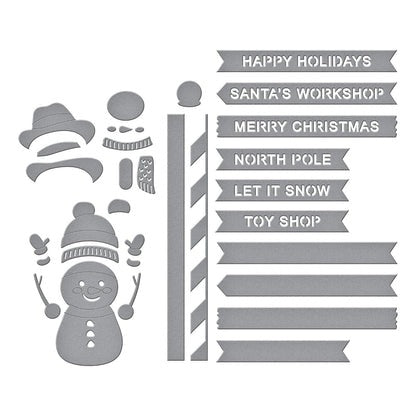 North Pole Sentiments Etched Dies
