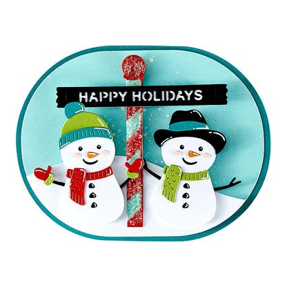 North Pole Sentiments Etched Dies