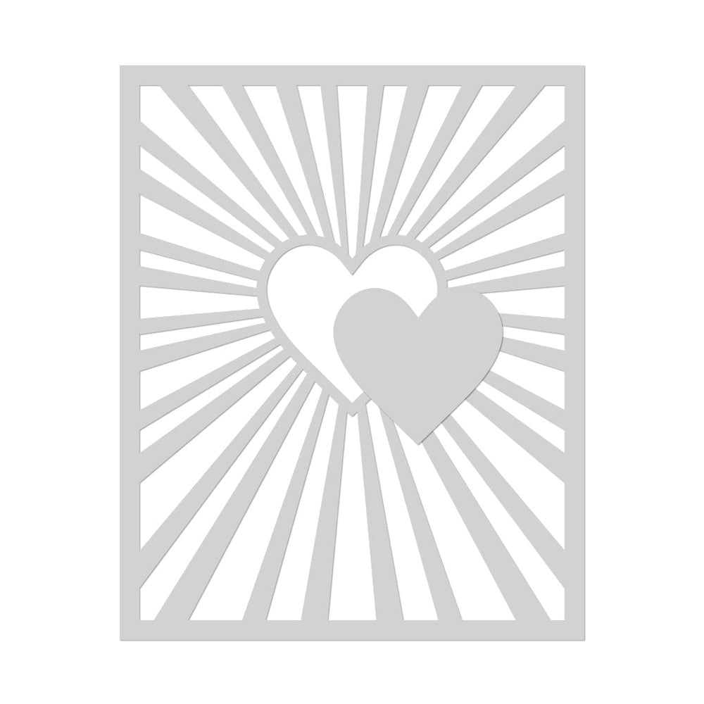 Heart Burst Stencil 