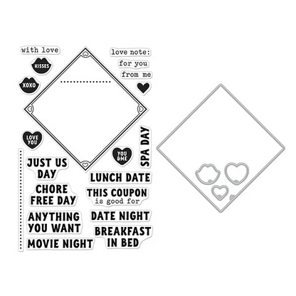 Love Note Messages Stamp & Die Set
