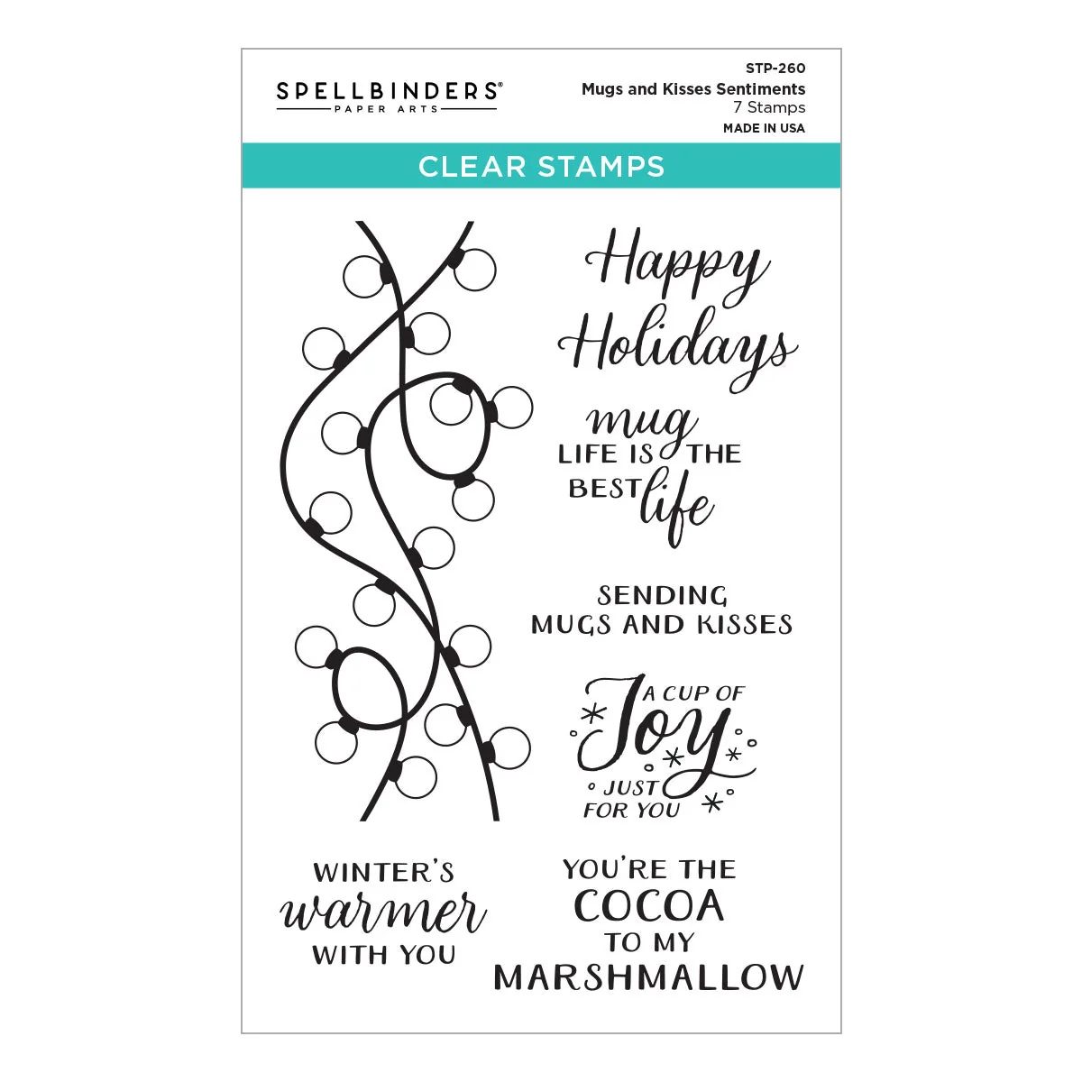 Mugs and Kisses Sentiments Stamp Set 