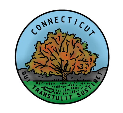 50 States Circles Stamp - Connecticut