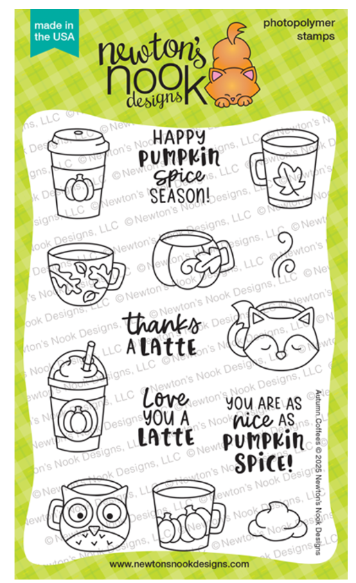 Autumn Coffees Stamp Set