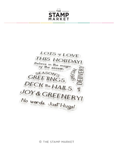 Joy & Greenery Stamp Set