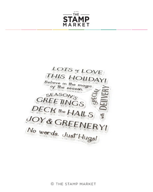Joy & Greenery Stamp Set