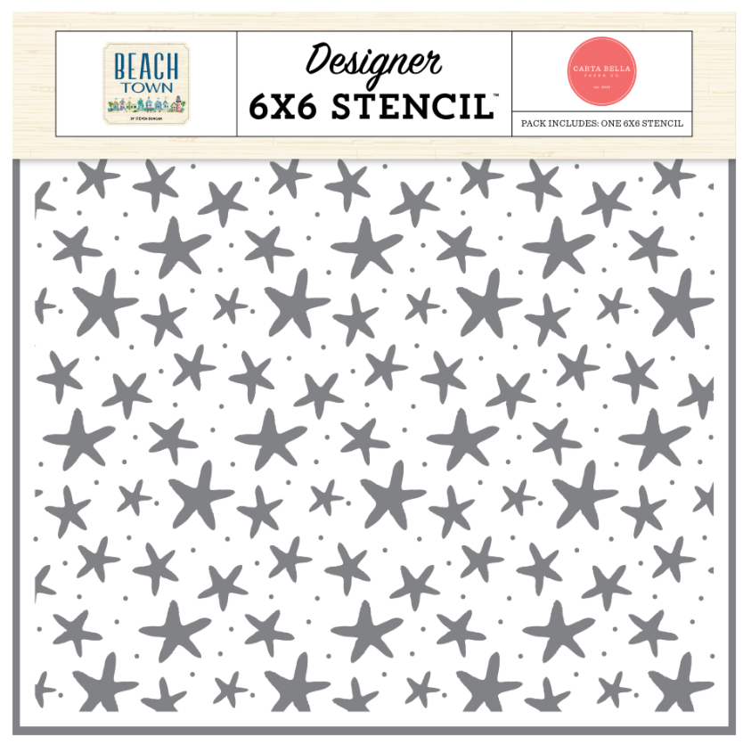 Beach Town Starfish Seas Stencil