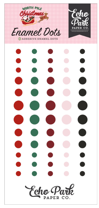 North Pole Christmas Enamel Dots