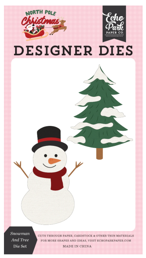 North Pole Christmas Snowman And Tree Dies