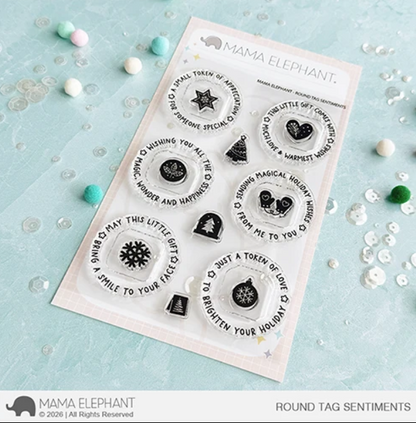 Round Tag Sentiments Stamp Set