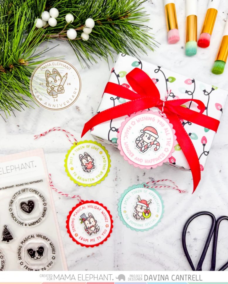Round Tag Sentiments Stamp Set