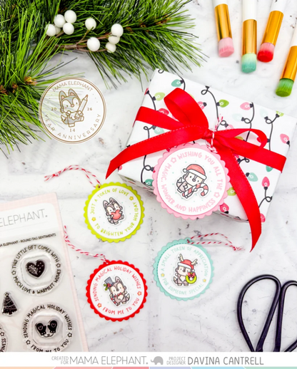 Round Tag Sentiments Stamp Set