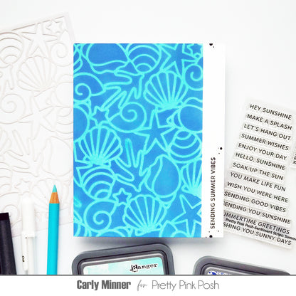 Seashell Background Stencil