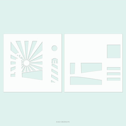 Seaside Post Stencil Pack