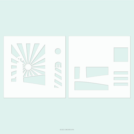 Seaside Post Stencil Pack