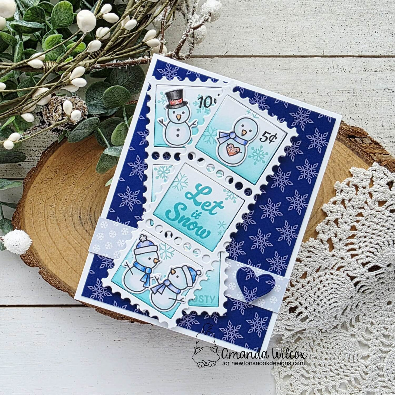 Snowman Postage Sampler Dies