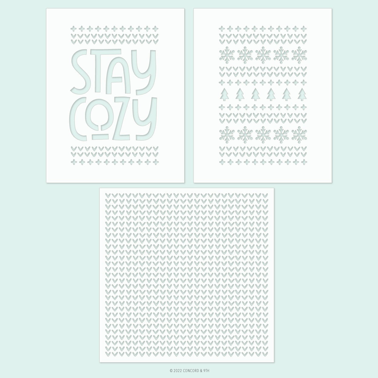 Stay Cozy Stencil Pack