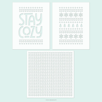 Stay Cozy Stencil Pack