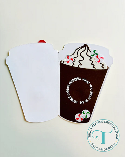 Take-Out Coffee Cup Shaped Card Dies