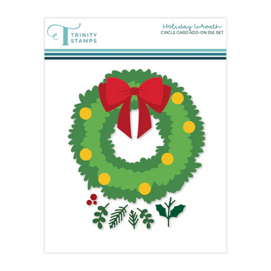 Holiday Wreath Circle Card Add-on Dies
