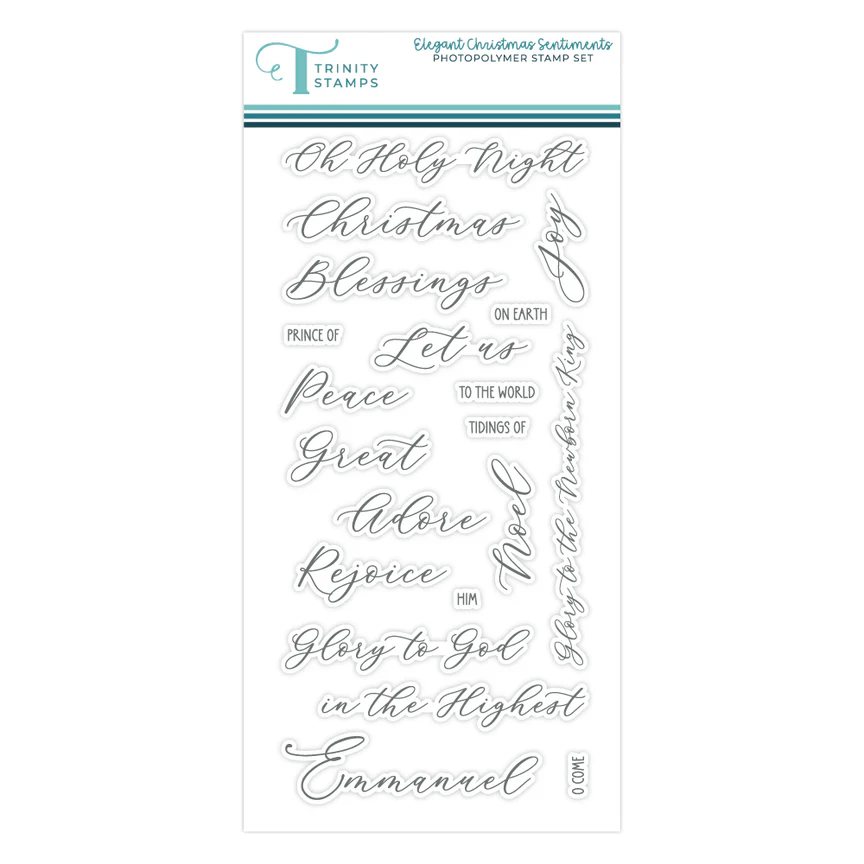 Elegant Christmas Sentiments Stamp Set 
