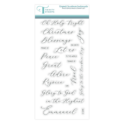 Elegant Christmas Sentiments Stamp Set 