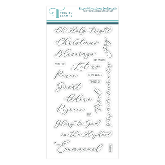 Elegant Christmas Sentiments Stamp Set 