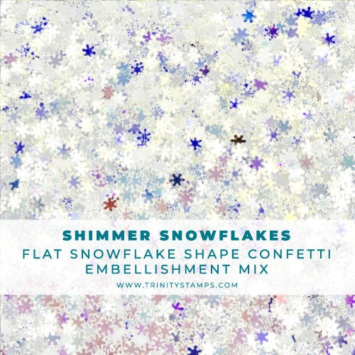 Shimmer Snowflakes Flat Confetti Embellishment Mix 