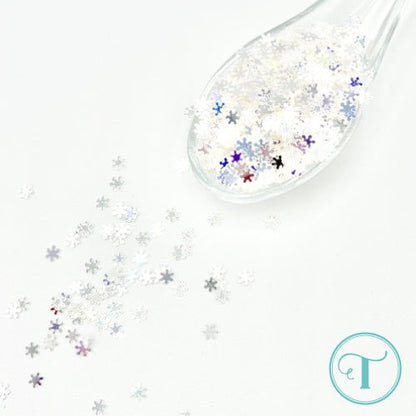 Shimmer Snowflakes Flat Confetti Embellishment Mix 