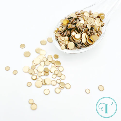 Matte Metallic Gold Confetti 
