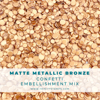 Matte Metallic Bronze Confetti 