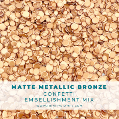 Matte Metallic Bronze Confetti 