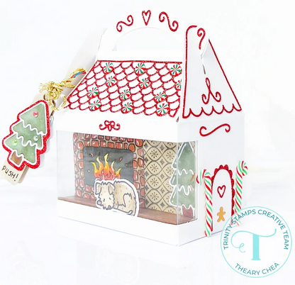 Gingerbread House Treat Box Add-on Dies