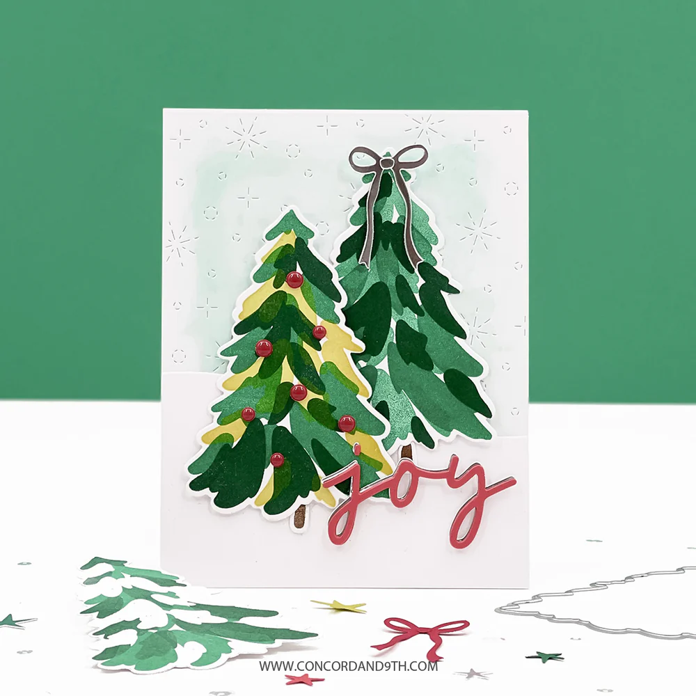 Triple-step Evergreen Stamp Set