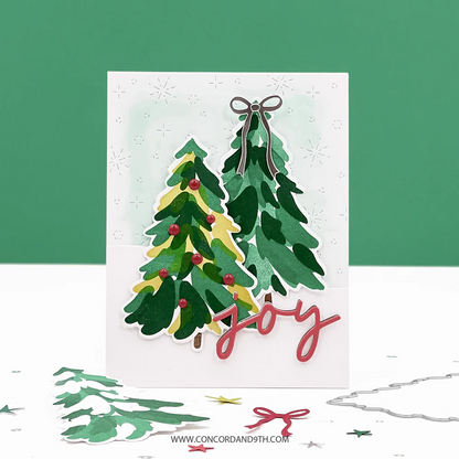 Triple-step Evergreen Stamp Set