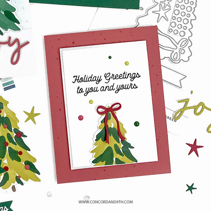 Triple-step Evergreen Stamp Set
